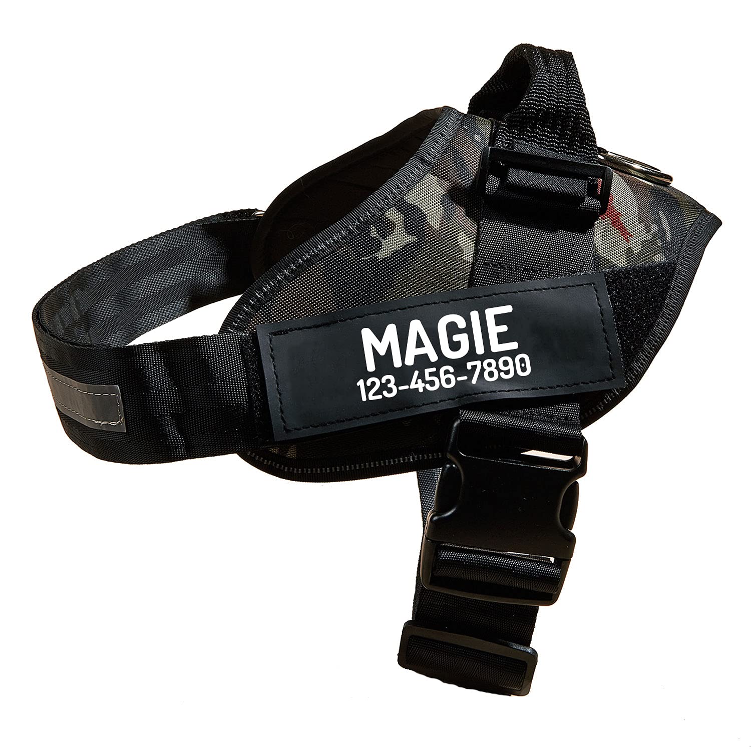 Custom No-Pull Dog Harness with Personalized Name & Phone Number - Heavy Duty Pet Vest for Medium & Large Dogs - Anti-Tugging, Choking Prevention - Perfect for Training, Walking & Outdoor Adventures