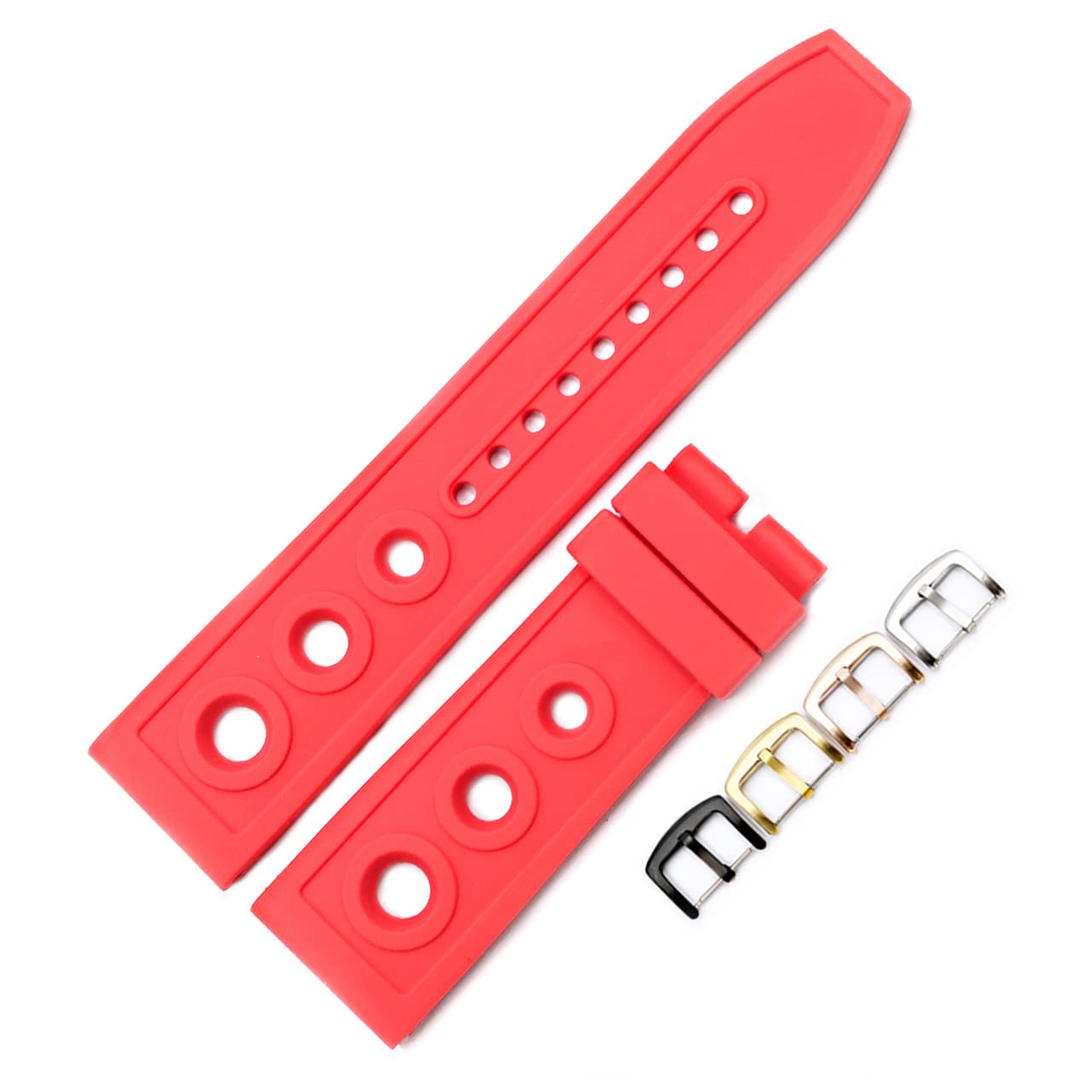 Premium Rubber Strap for Breitling Superocean Watches - Durable Replacement Band with Stainless Steel Buckle - Perfect for Diving, Swimming & Everyday Wear