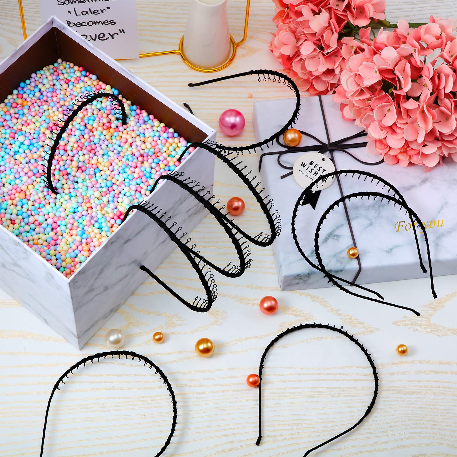 Zhanmai 10 Pack Unisex Metal Hairbands with Teeth Comb - Hair Hoop Headbands for Men & Women - Perfect for Styling, Hair Control, and Fashion Accessories