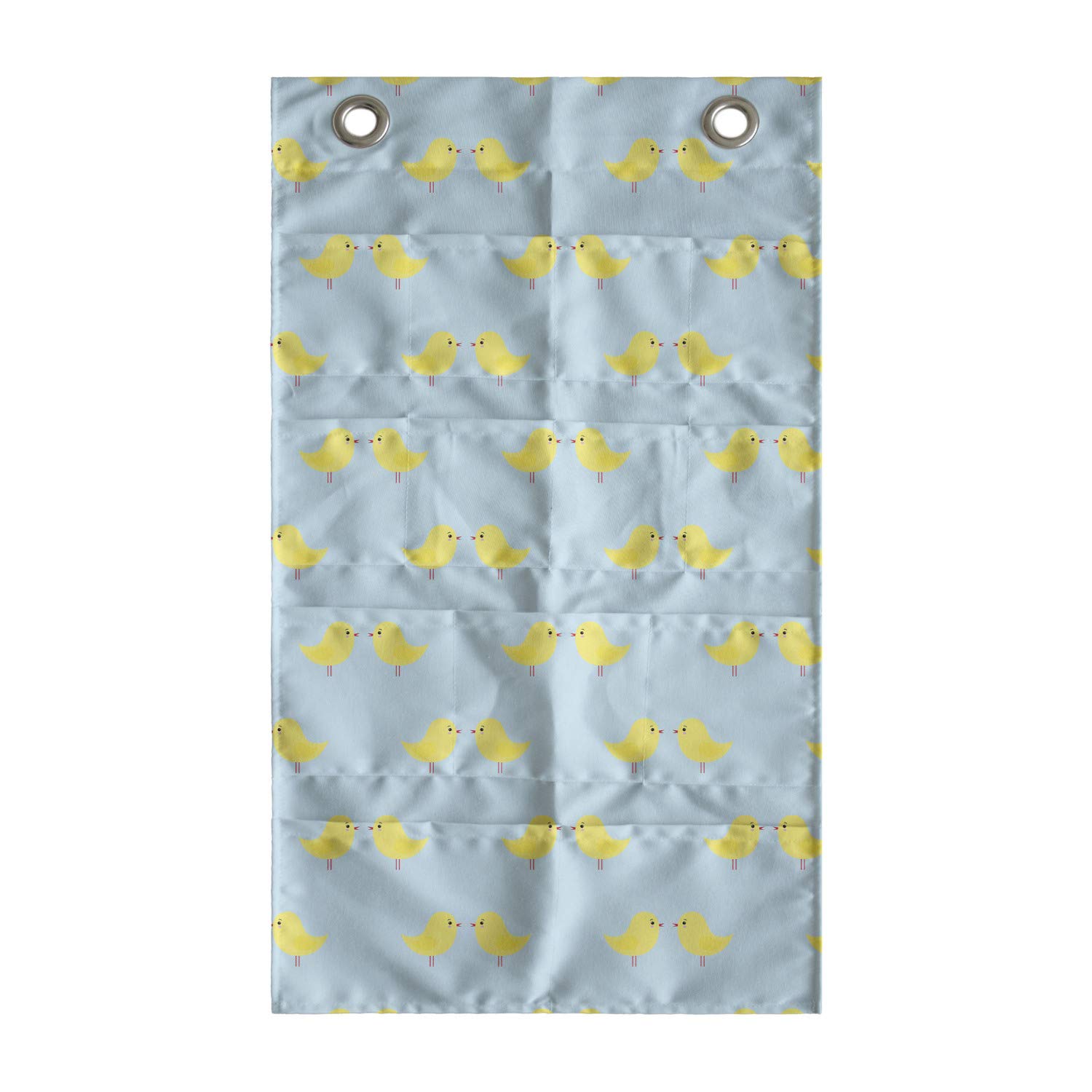 Ambesonne Yellow Bird Hanging Organizer - Cartoon Chick Pattern for Home Storage