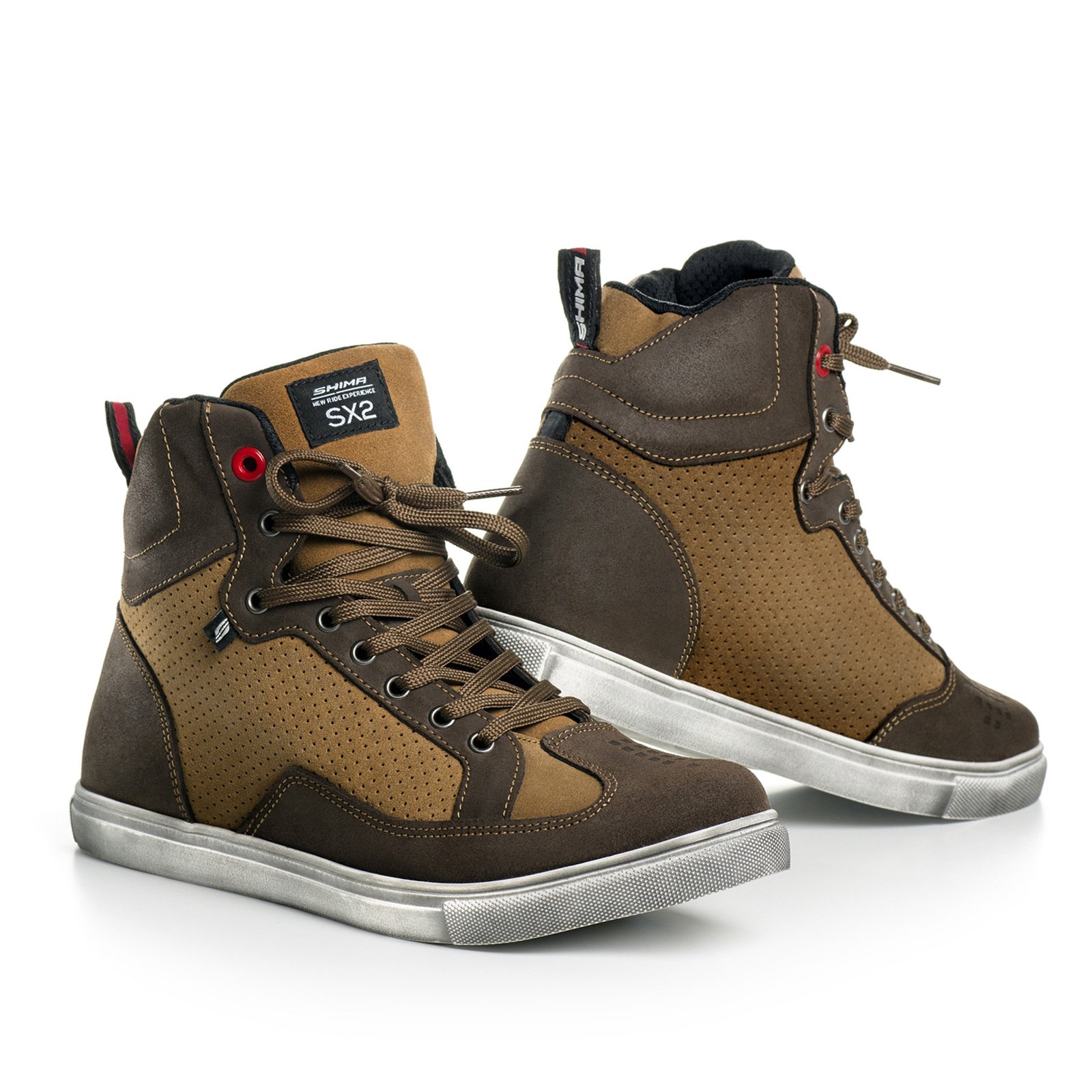 SHIMA SX-2 Men's Motorcycle Riding Shoes - Genuine Leather, Breathable, Reinforced Toe & Ankle Support for Street Bikers - Perfect for Commuting, Touring & Urban Riding