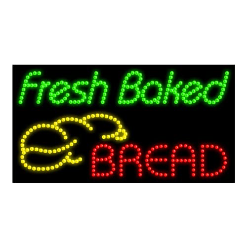 Fresh Baked Bread LED Neon Sign #20669 - Retro Cafe Decor, Bakery Shop Lighting, Home Kitchen Wall Art for Restaurants & Coffee Shops