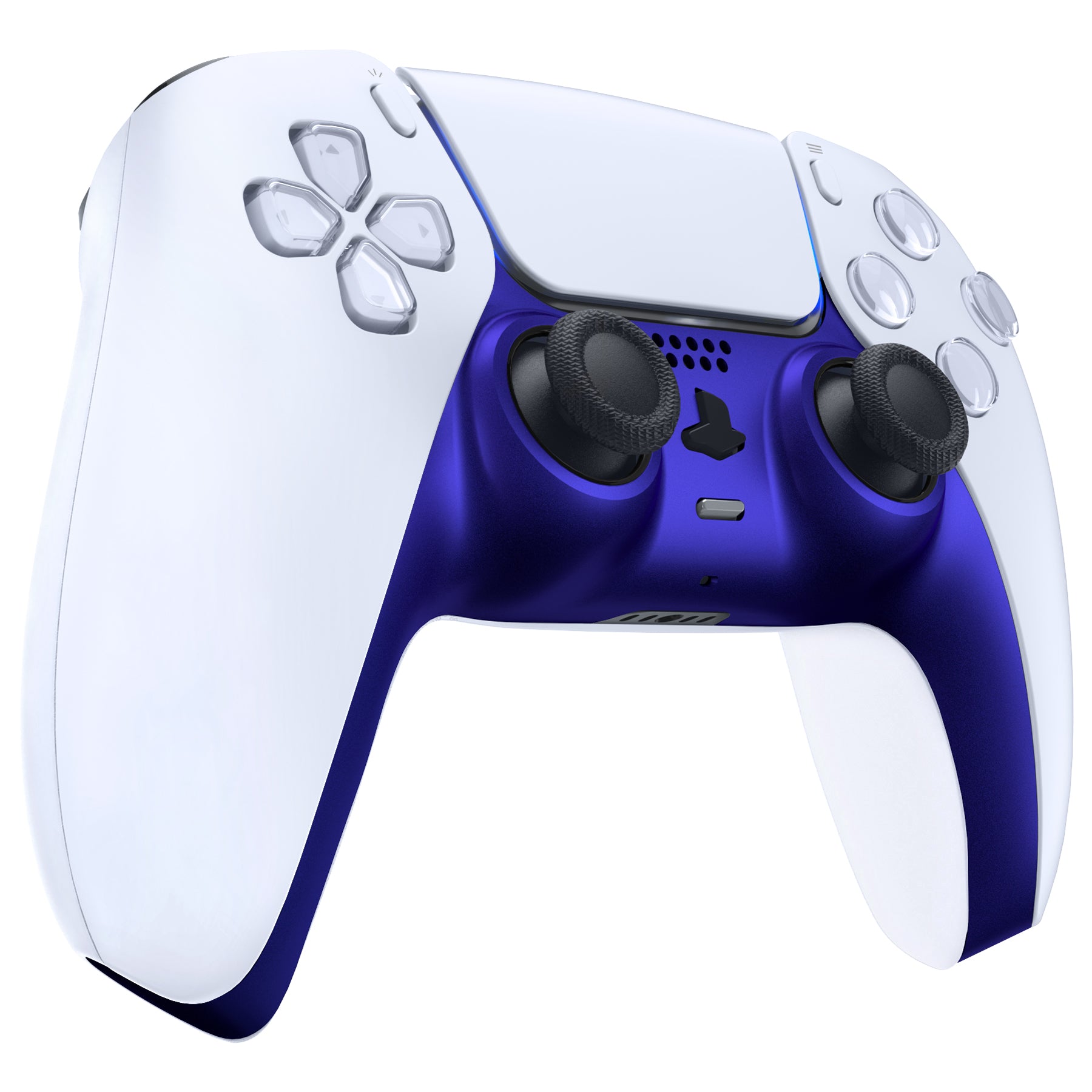 eXtremeRate PS5 Controller Shell Replacement - Cobalt Blue Decorative Trim with Accent Rings for BDM-010/020/030/040/050 Models | Customize Your Gaming Experience