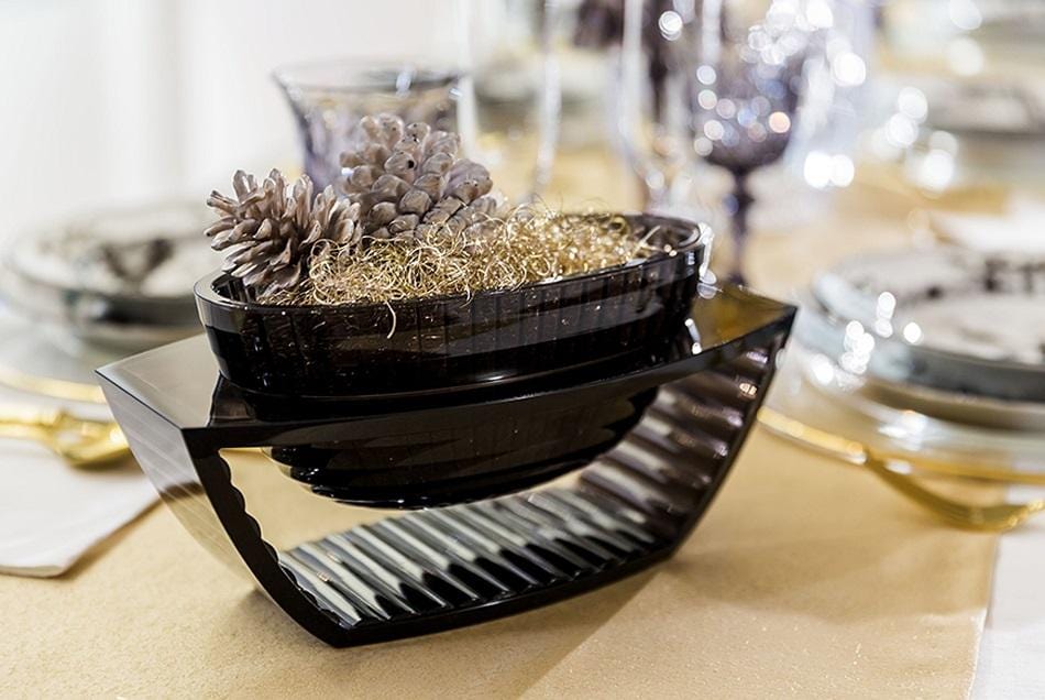 Elegant U-Shape Smoke Vase - Modern Glass Centerpiece for Weddings, Home Decor & Party Table Decorations