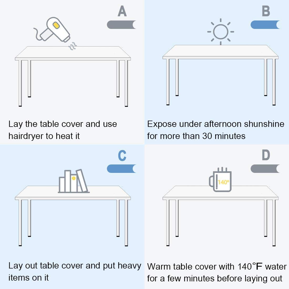 Clear Plastic Table Cover Protector 1.5mm Thick 36x72In - Waterproof Dining Table Cover for Kitchen, Restaurant, Office & Outdoor Use - Durable Tablecloth Mat for Easy Cleaning & Surface Protection