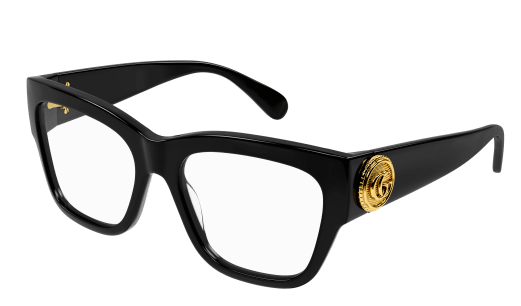 Gucci GG1410O 001 Black Square Women's Eyeglasses - Stylish Prescription Glasses for Women, Fashionable Square Frames for Work & Everyday Wear