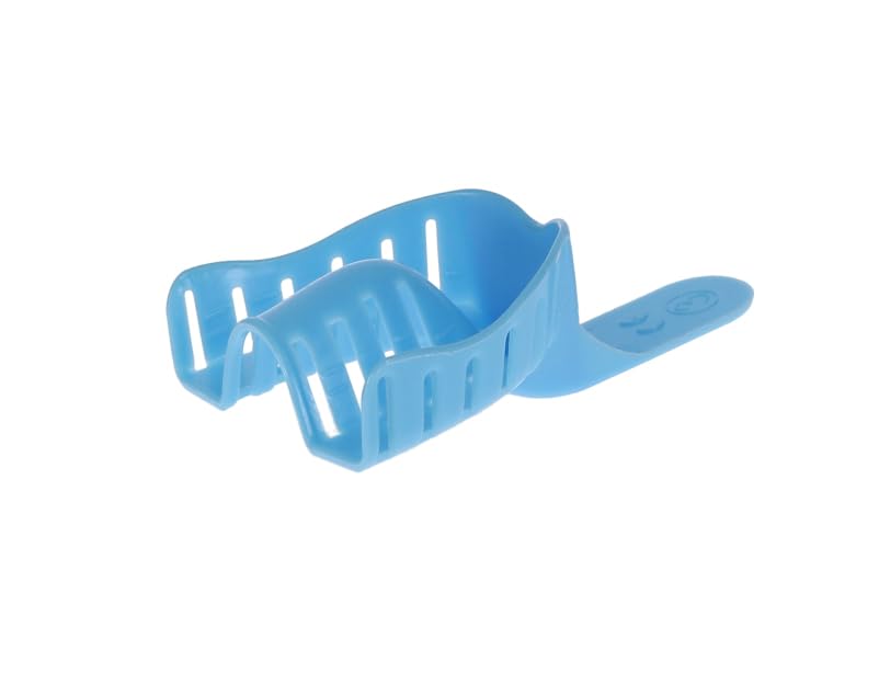 HSB 108106 Perforated Dental Impression Trays - Rigid & Disposable, Easy to Trim, Distortion-Free for Precise Dental Impressions - #3 Medium Upper (12/Pack) - Perfect for Dentists, Orthodontists & Dental Labs
