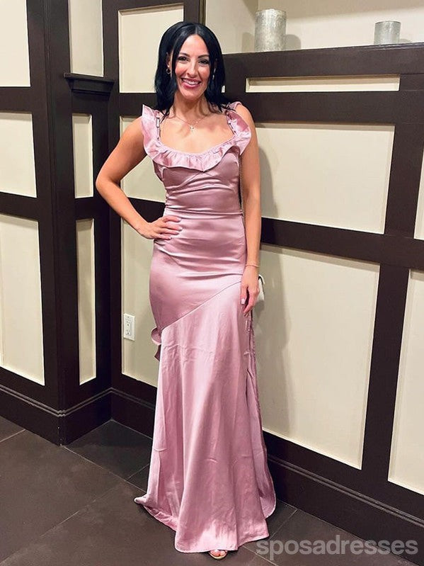 Elegant Dusty Rose Mermaid Maxi Long Prom Dress for Women - Formal Evening Gown for Party, Wedding & Special Occasions | Stunning Floor-Length Ball Gown with Flowy Train - Perfect for Homecoming, Quinceañera & Black Tie Events