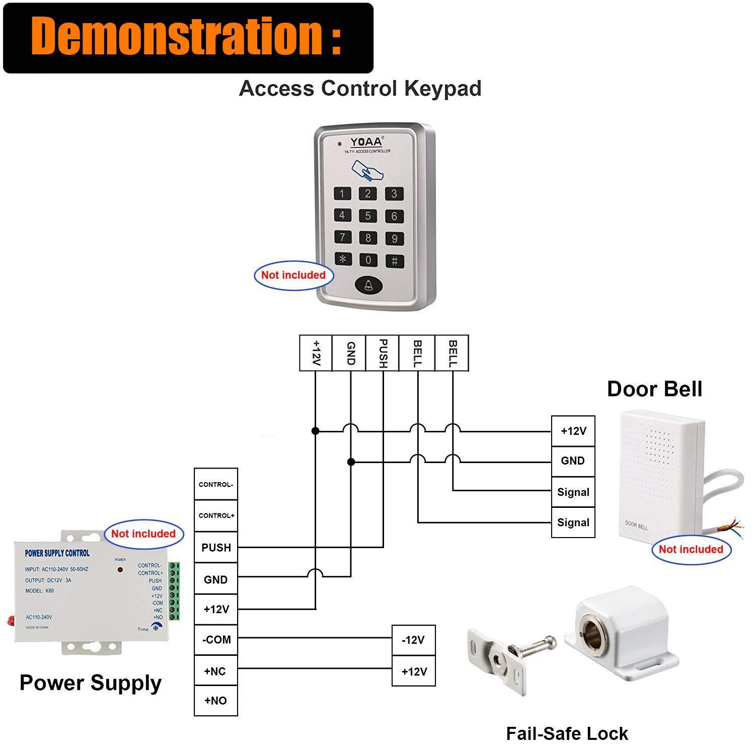 12V DC Metal Fail-Safe Mini Electric Cabinet Lock - Secure File Cabinets, Display Cases & Storage Units | Ideal for Offices, Retail Stores & Home Security Systems