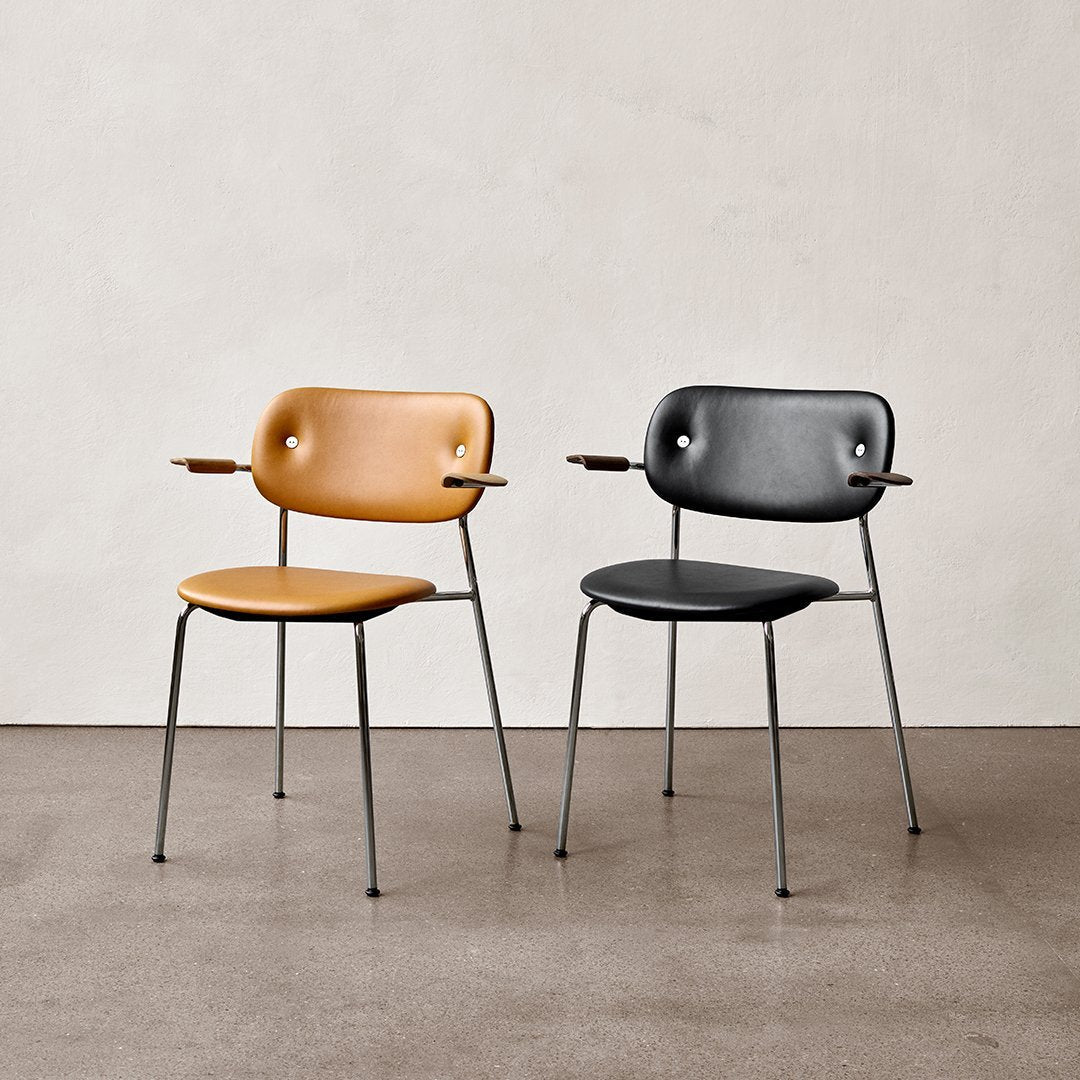 Co Dining Chair with Armrests - Fully Upholstered Modern Dining Chair for Kitchen, Dining Room & Breakfast Nook - Comfortable & Stylish Seating Solution
