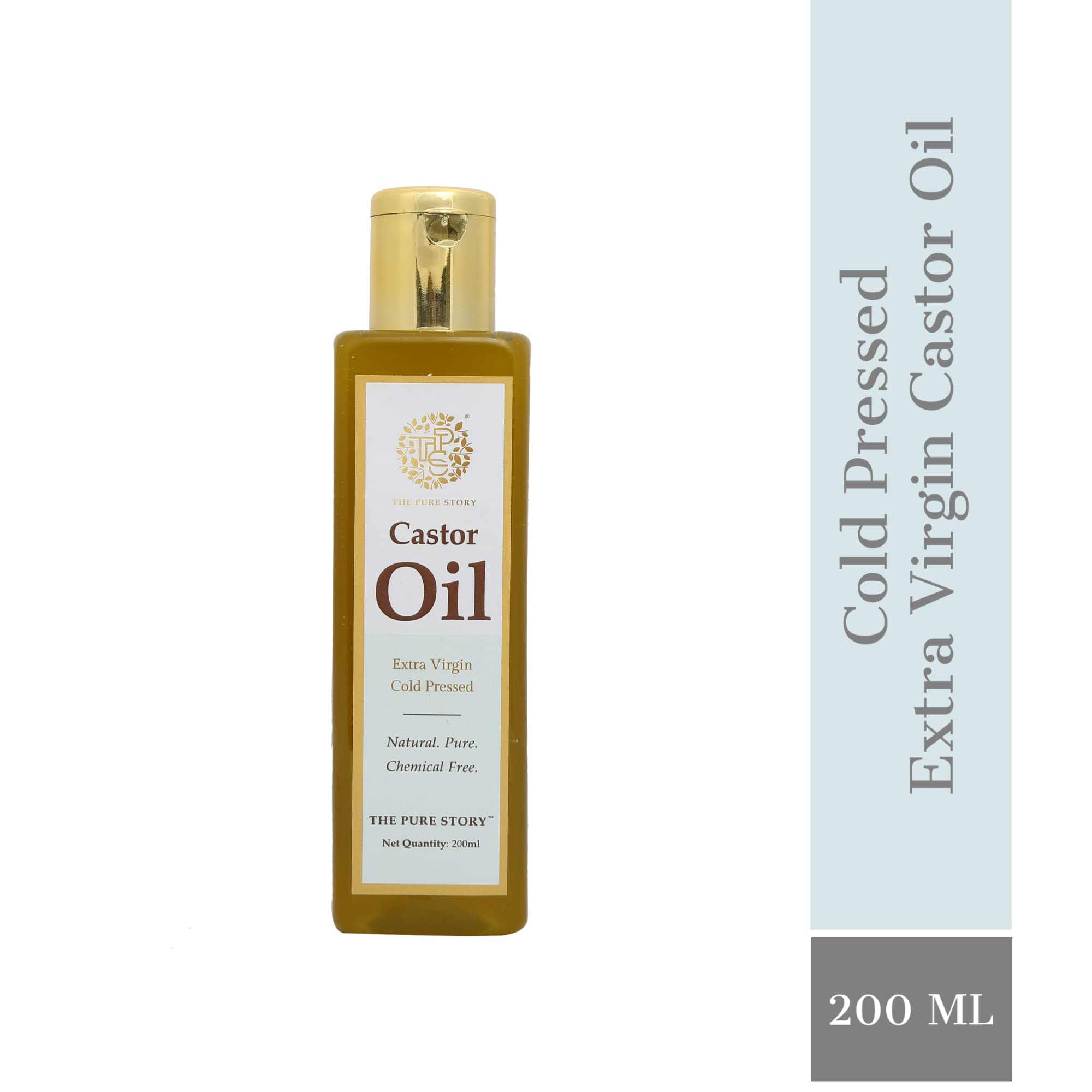 Pure Cold Pressed Castor Oil for Hair Growth & Skin Care - 100% Natural, Unrefined, Hexane-Free - Promotes Healthy Hair, Eyelashes & Eyebrows - Ideal for Dry Skin, Scalp Massage & DIY Beauty Treatments (200ml) - Perfect for Daily Hair Care & Natural Skincare Routine