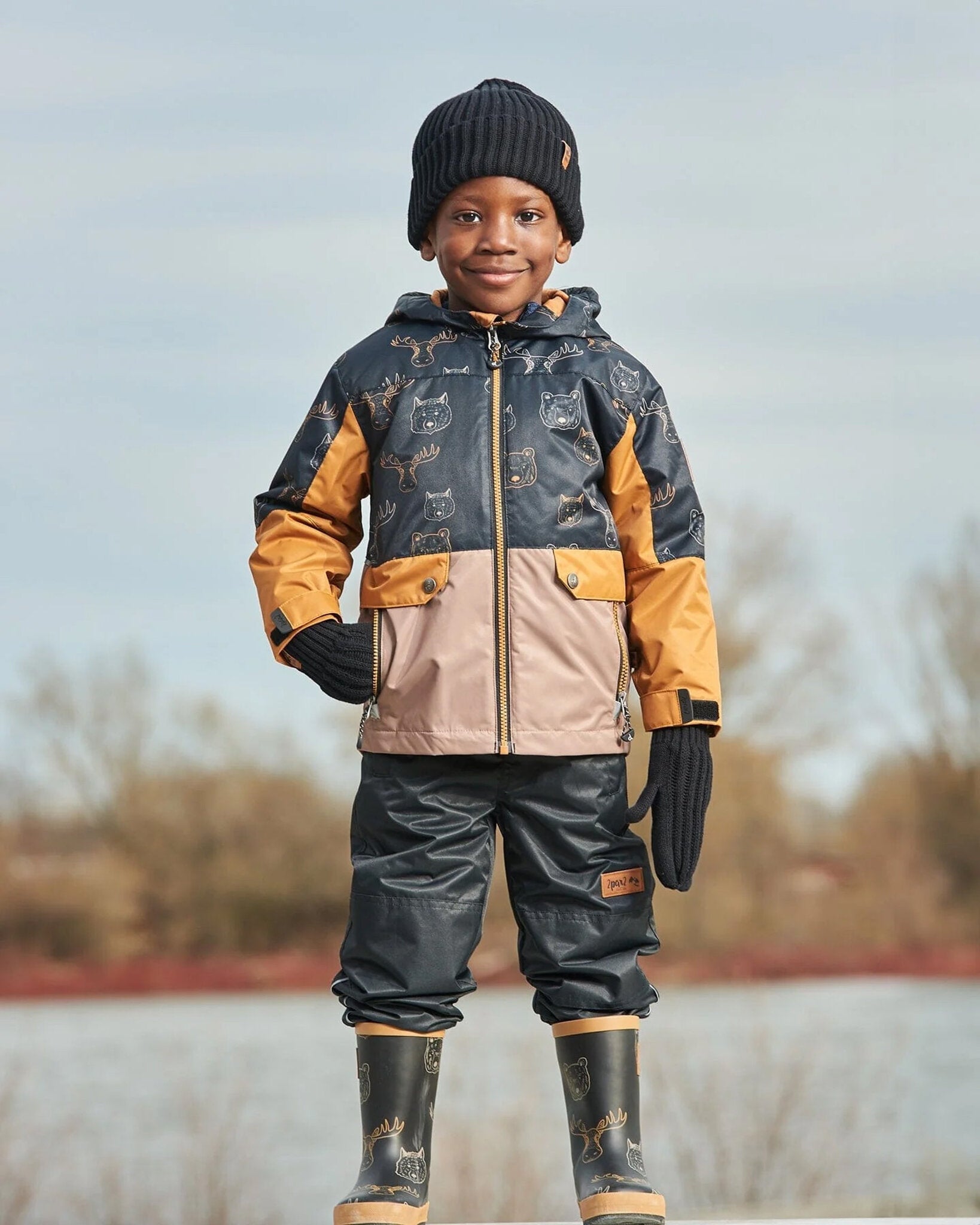 3 in 1 Mid Season Outerwear Set for Big Boys - Waterproof Jacket, Fleece Liner & Pants - Perfect for School, Outdoor Activities & Cold Weather
