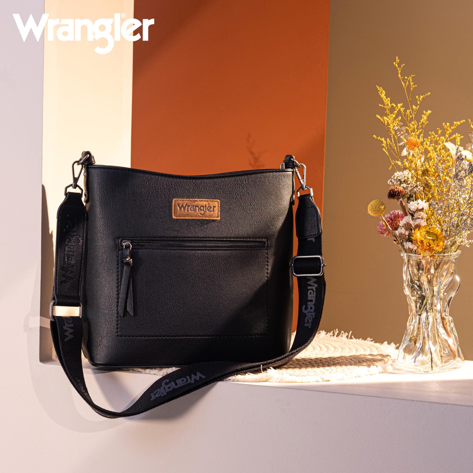 Wrangler Women's Lightweight Crossbody Bag - Stylish Shoulder Purse for Travel, Shopping & Everyday Use | Durable & Comfortable Handbag
