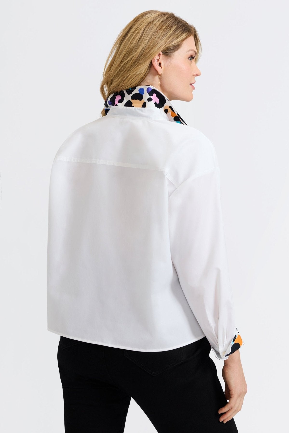 Marina Plus Women's Multicolor Leopard Print Long Sleeve Shirt - Stylish Casual Blouse for Work, Date Night & Fall Fashion