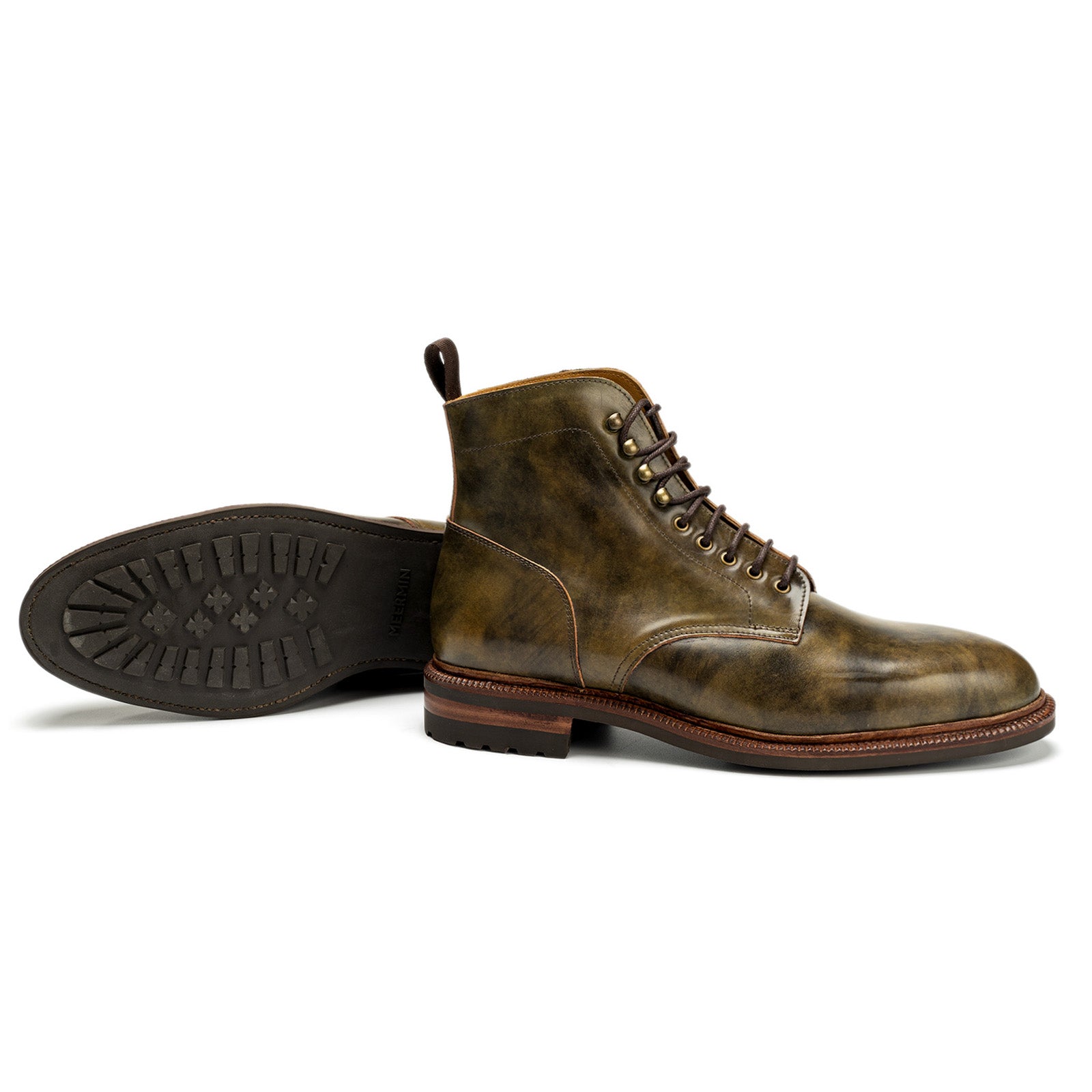 116211 Green Museum Shell Cordovan E (Ultraflex System) - Premium Leather for Luxury Bags, Wallets & Accessories | Perfect for Business, Travel & Everyday Use