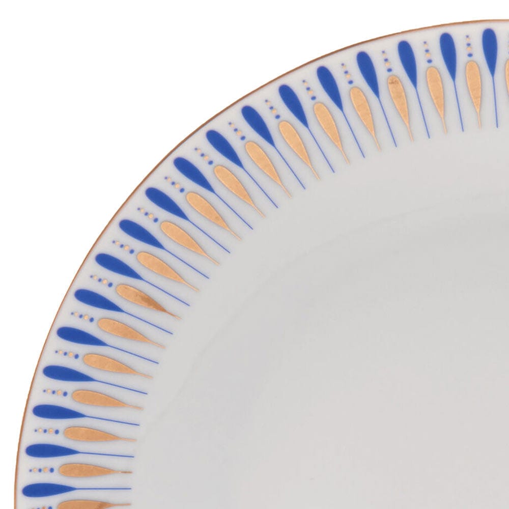 Starburst Blue 32-Piece Dinnerware Set - Service for 8 People - Elegant Dinner Plates, Salad Plates, Bowls & Mugs - Perfect for Family Dinners, Parties & Holiday Gatherings