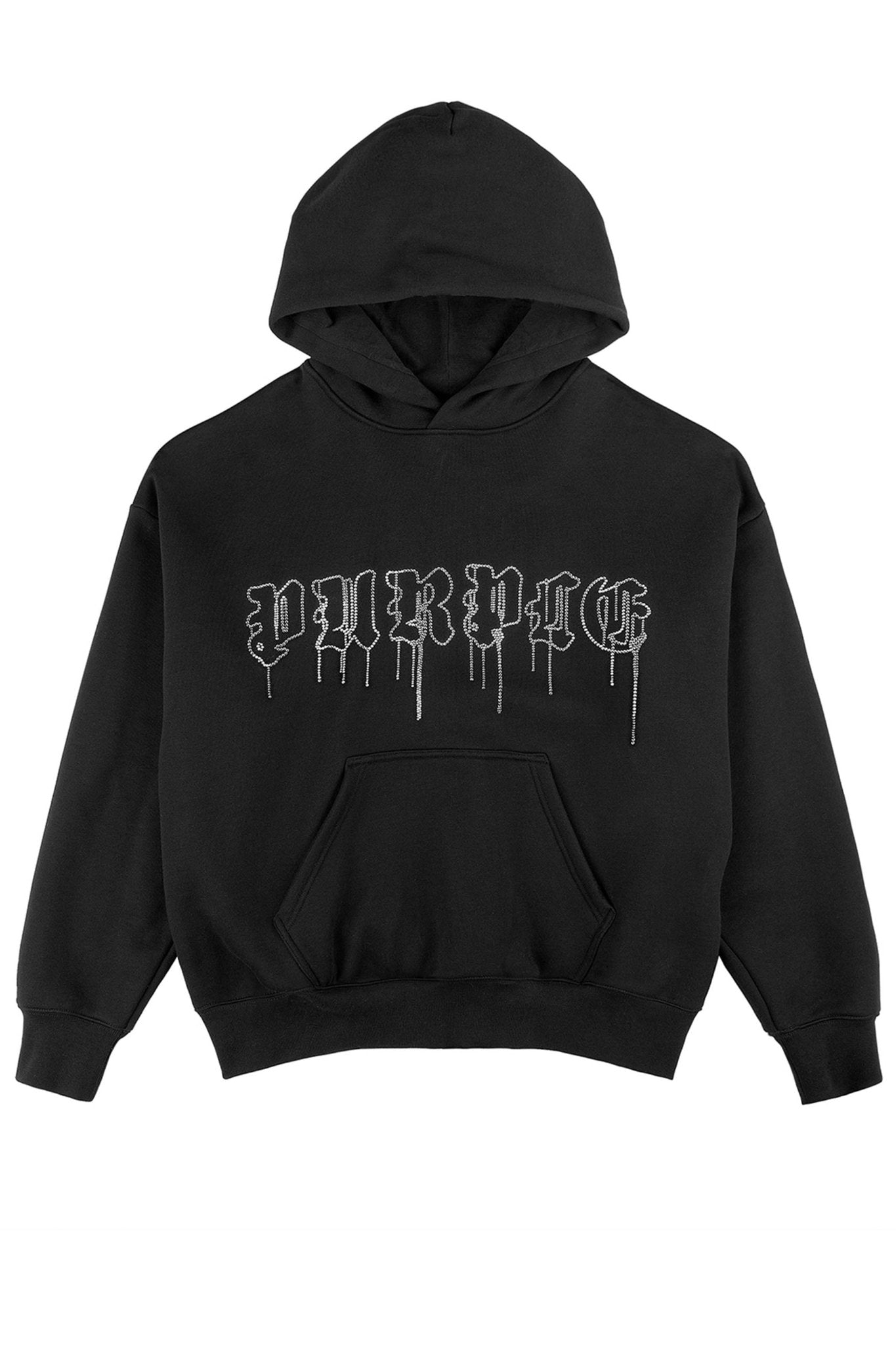 Purple Brand P401 HBGD HWT Fleece Pullover Hoodie - Black | Cozy Winter Wear for Men & Women | Perfect for Outdoor Activities, Casual Streetwear & Cold Weather Fashion