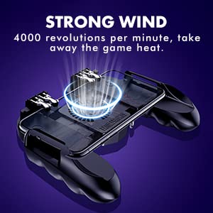 CICIGLOW Mobile Game Controller for PUBG & Fortnite - Ergonomic Smartphone Gamepad with Cooling Fan - Compatible with iPhone & Android - Perfect for Gaming on the Go & Esports Tournaments