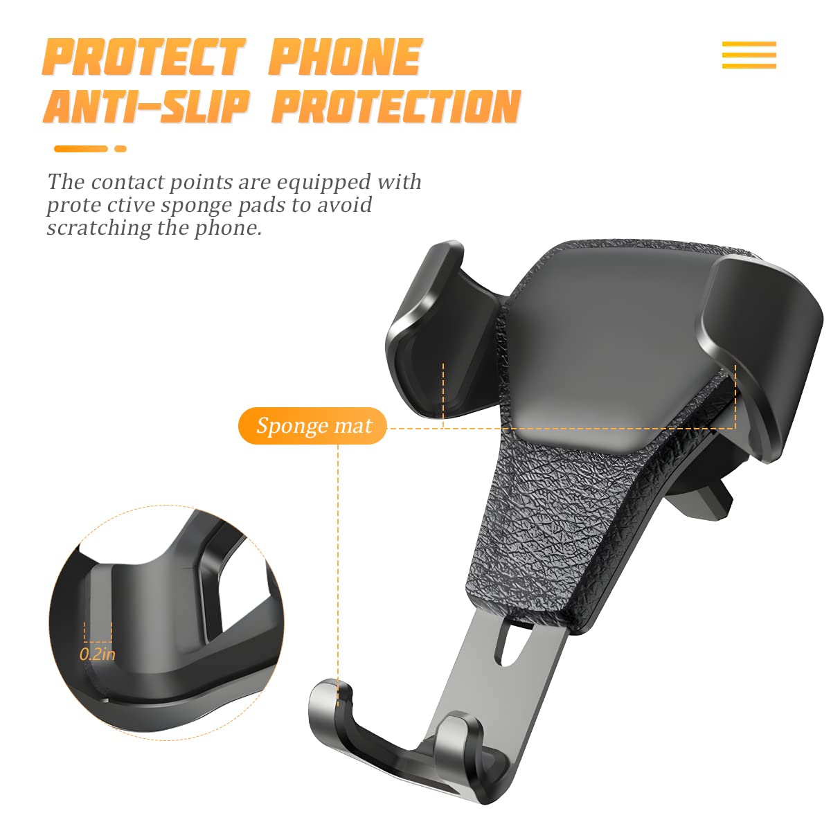 AICEL Gravity Car Phone Mount - Auto Lock Air Vent Phone Holder for Hands-Free Driving - Universal Smartphone Cradle for iPhone, Samsung Galaxy & Android Devices - Perfect for Commuting, Road Trips & GPS Navigation
