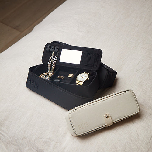 Elegant Beige Jewelry Box - Premium Jewelry Organizer for Necklaces, Rings & Earrings - Perfect for Travel, Gifts & Home Storage