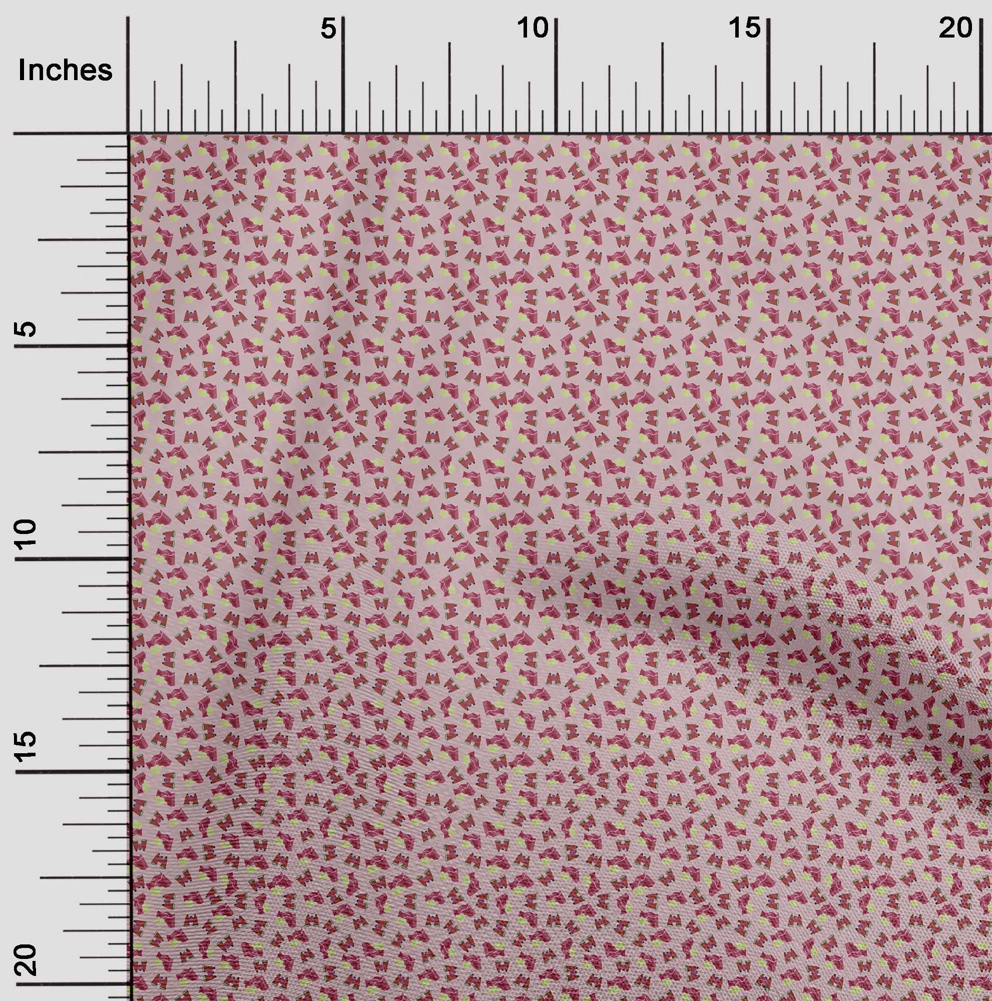 oneOone Cotton Cambric Rose Pink Fabric - 56 Inch Wide Printed Dress Material by The Yard | Perfect for Travel Dresses, Summer Outfits & DIY Sewing Projects