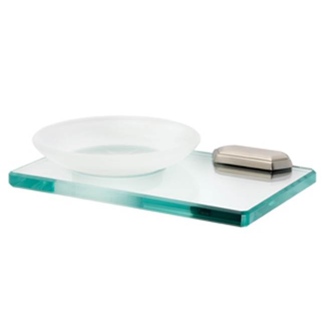 Alno A7730 Stainless Steel Soap Dish with Drain Holes - Rustproof Bathroom Soap Holder for Kitchen, Sink, Shower, and Countertop Organization