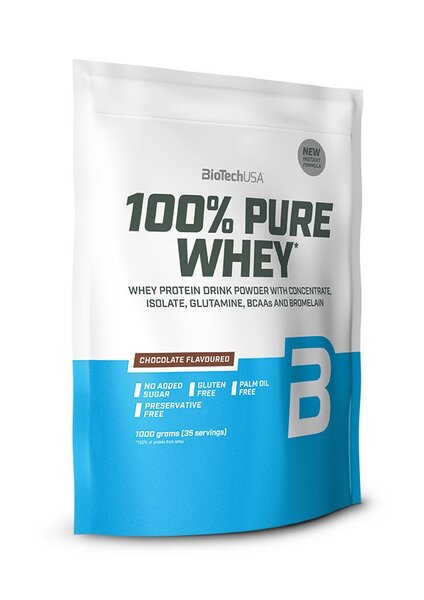 BioTechUSA 100% Pure Whey Protein Powder - Bourbon Vanilla Flavor, 35.2oz (1000g) for Muscle Recovery & Post-Workout Nutrition | Gym, Fitness & Bodybuilding Supplement