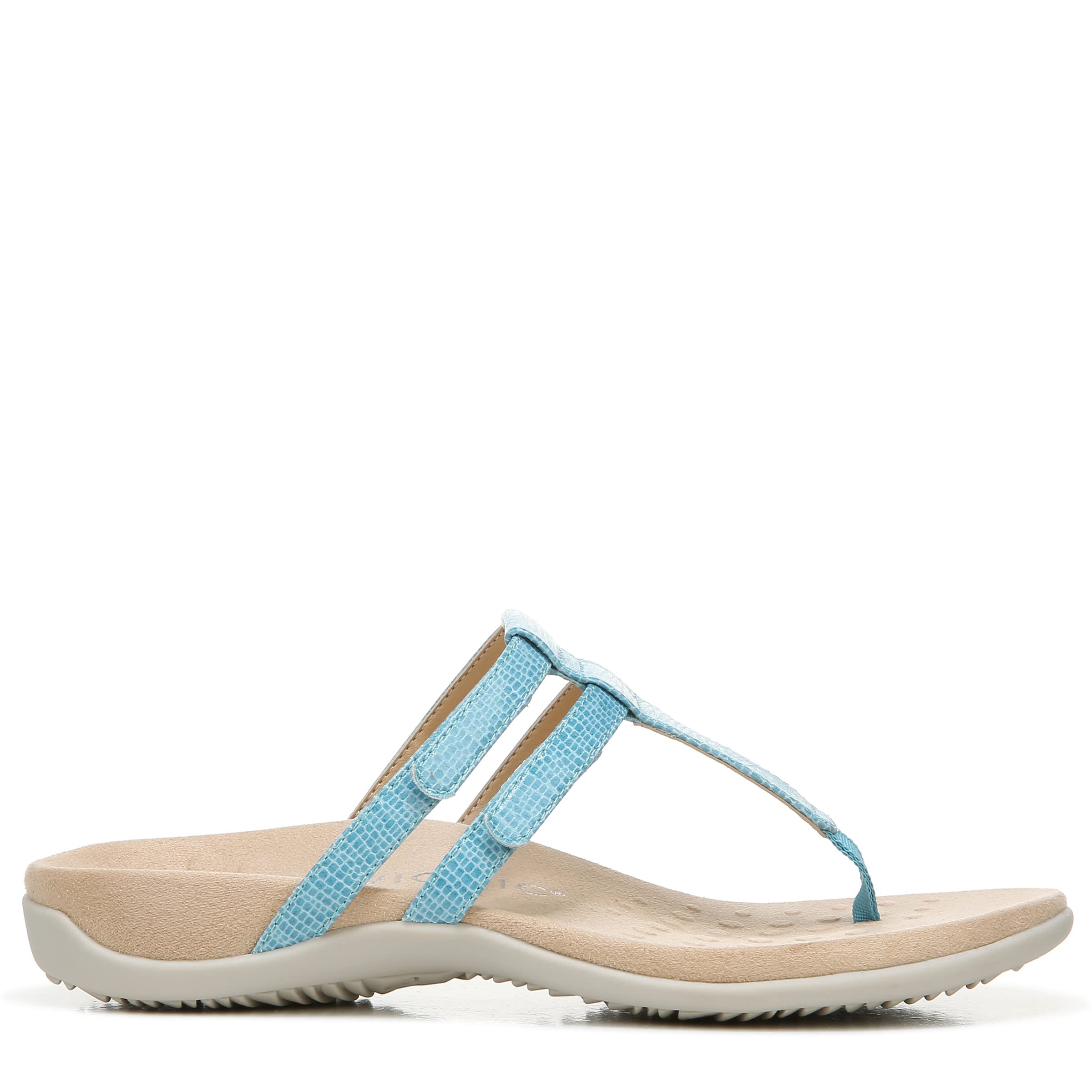 Vionic Elvia Women's Adjustable Orthotic Slip-On Sandals with Arch Support - Comfortable Walking Shoes for Plantar Fasciitis, Flat Feet & Heel Pain Relief - Perfect for Beach, Travel & Everyday Wear