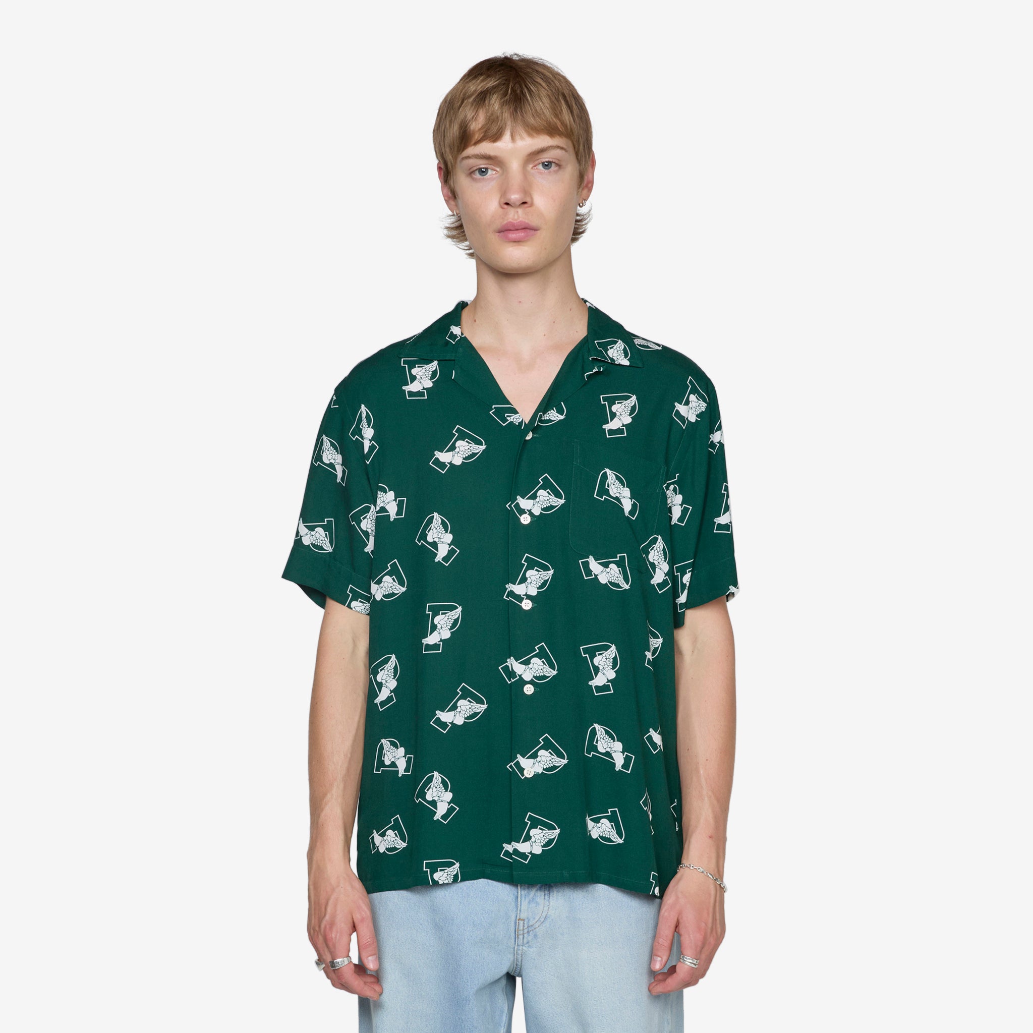 Classic Fit P Wing Camp Shirt 6388 - Vintage Inspired Short Sleeve Button Down for Men - Perfect for Casual Outings, Summer Camp & Beach Vacations