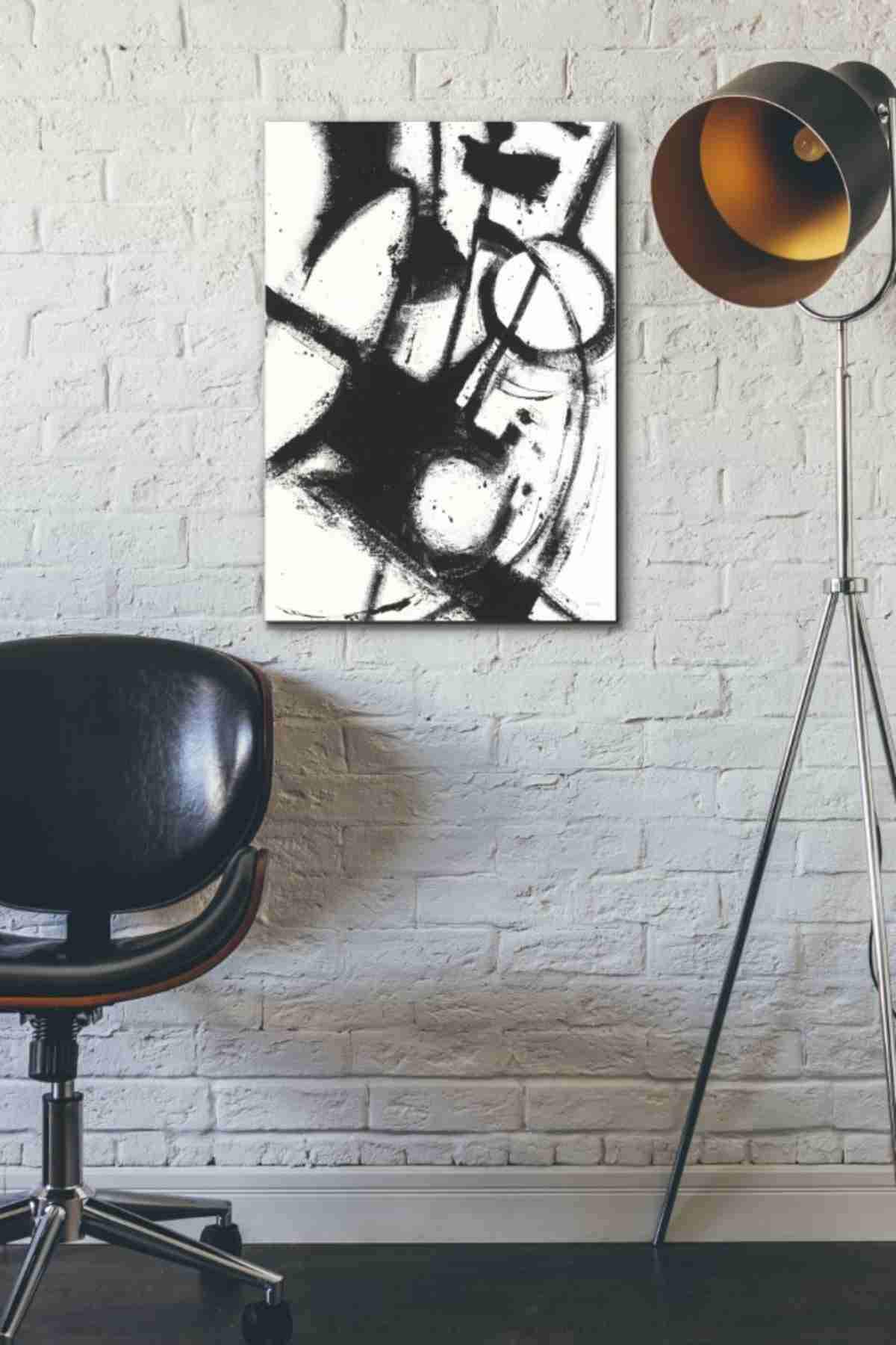 Expression Abstract II White Crop by Shirley Novak - 18x26 Inch Canvas Wall Art for Living Room, Bedroom & Office Decor