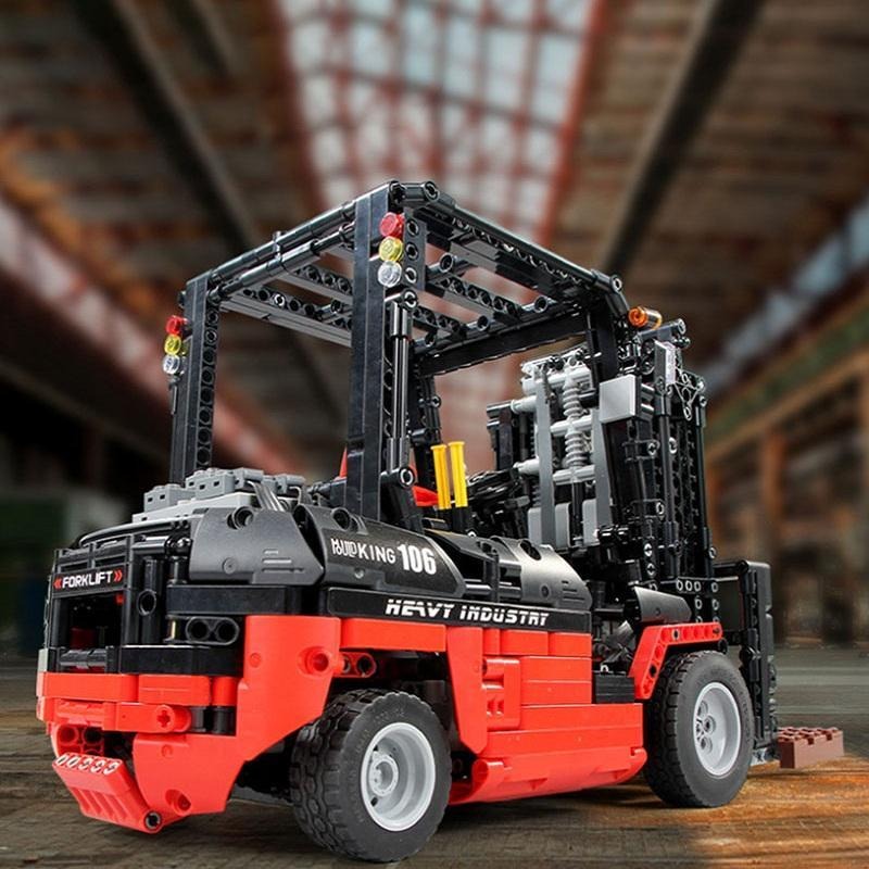 Mould King 13106 Forklift Truck Mk II Remote Control Building Blocks Set - STEM Toy for Kids & Adults, Construction Vehicle Model Kit for Indoor Play & Office Decor
