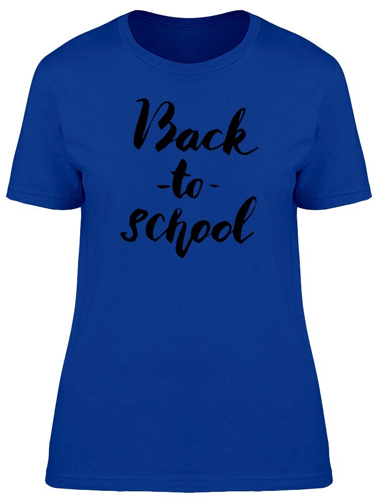 Women's Back To School Swirl Quote T-Shirt - Trendy Graphic Tee for Casual Wear, College Campus & Everyday Outfits