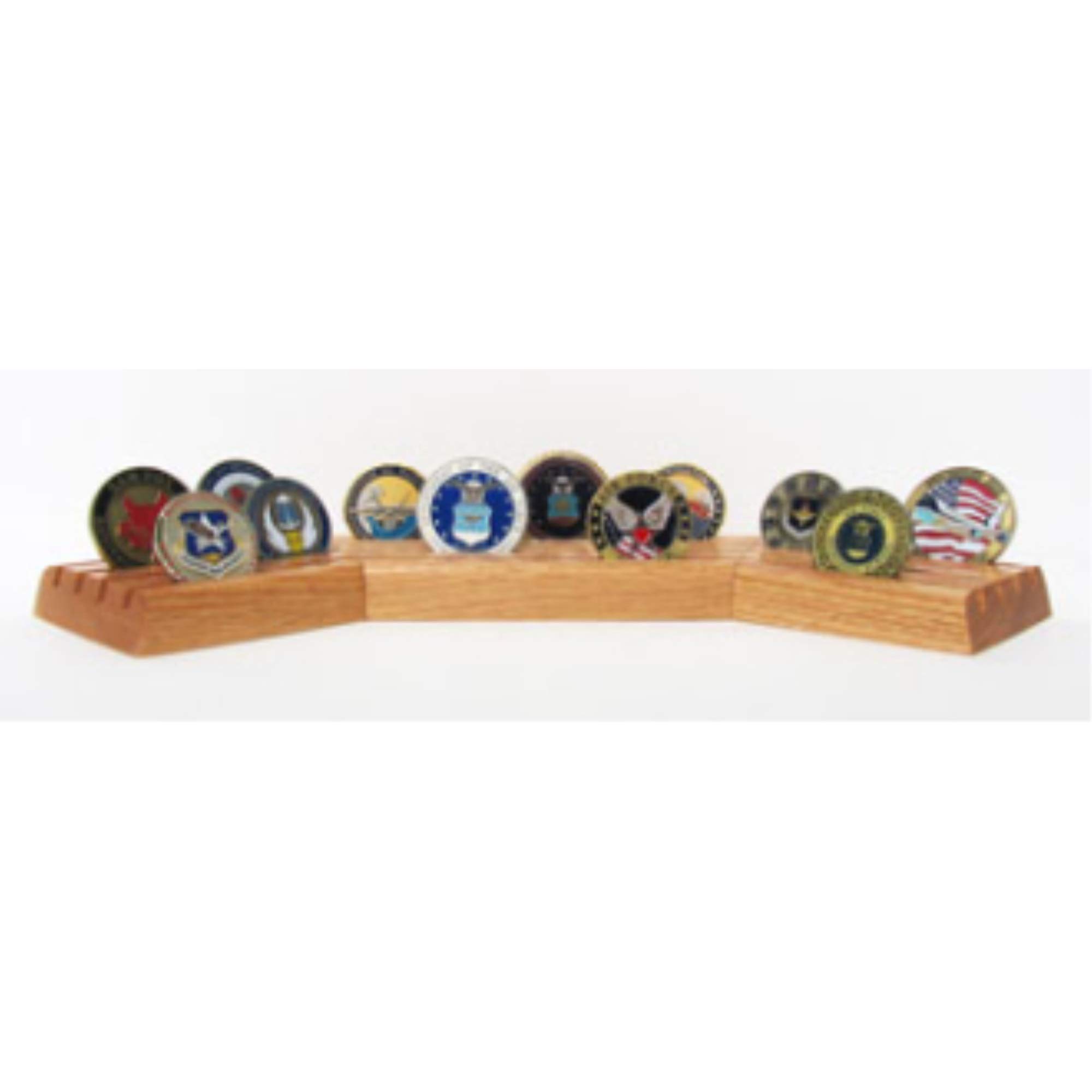 Military Coin Display Stand - Premium Desk Coin Holder & Organizer Rack for Challenge Coins, Medals, and Collectibles - Perfect for Home, Office, or Military Gifts