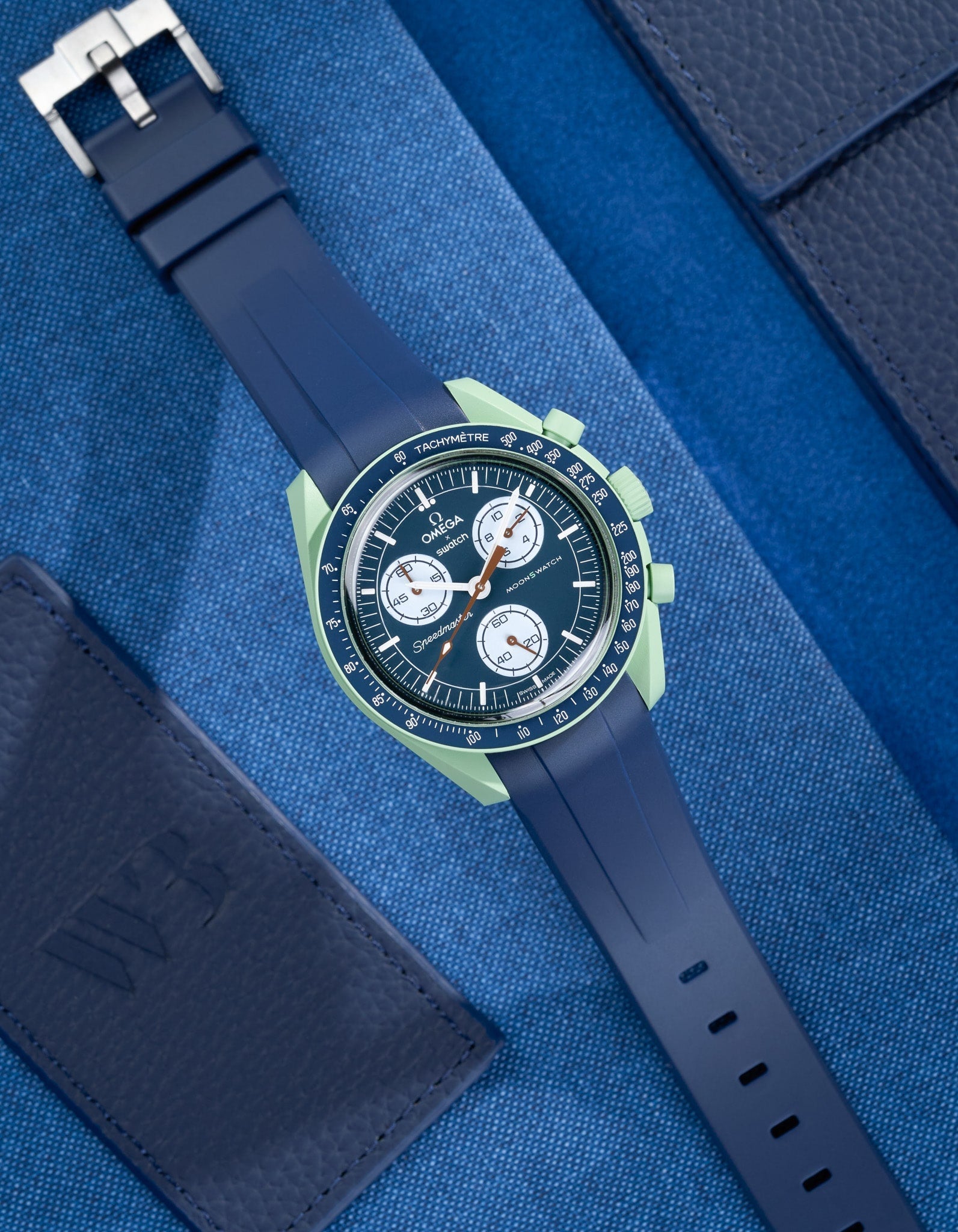 Omega X Swatch MoonSwatch Mission on Earth Replacement Rubber Watch Band - Durable & Comfortable Strap for Everyday Wear & Sports Activities