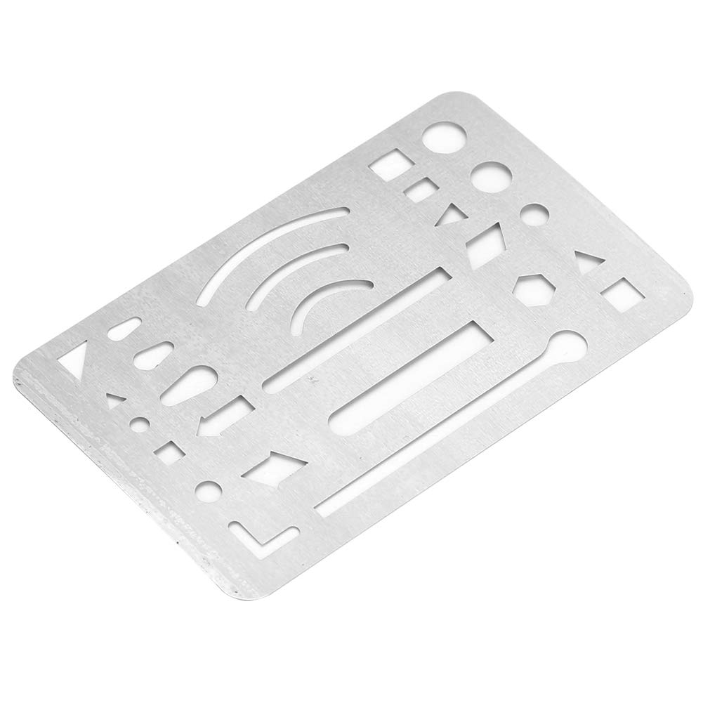 CHICIRIS 27 Holes Stainless Steel Engineering Drawing Template Ruler - Professional Drafting Tool for Architects, Engineers & Beginner Artists - Perfect for Sketching, Drafting & Technical Drawing Projects