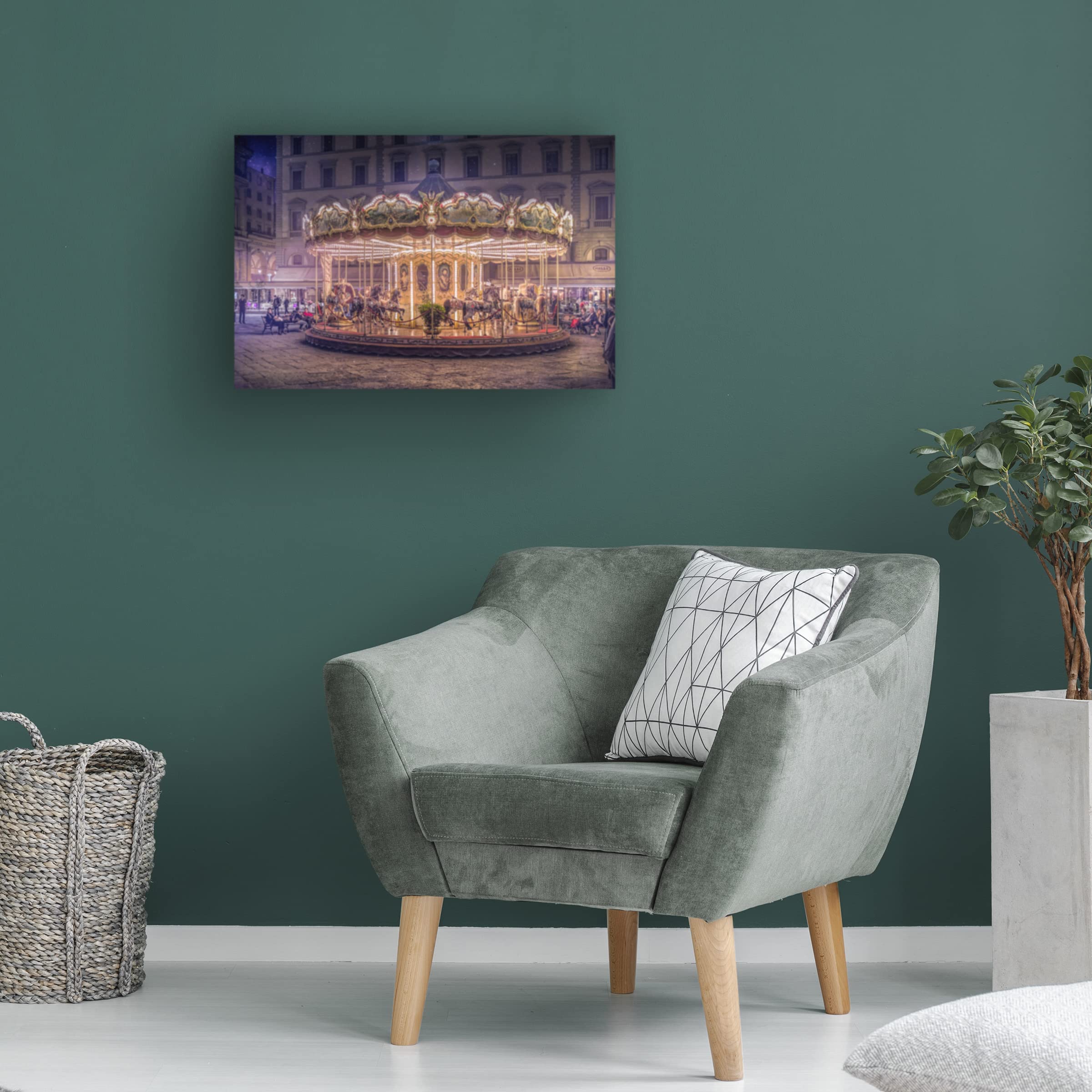 Trademark Fine Art 'Carousel' Canvas Wall Art by Christian Marcel - Vibrant Home Decor for Living Room, Bedroom & Office