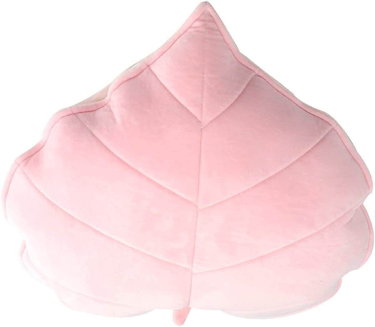 Soft 3D Leaf Shaped Throw Pillow - Super Plush Decorative Cushion for Bedroom, Sofa & Car (Pink, 19.7x19.7 Inches) - Perfect for Home Decor, Living Room Accent & Cozy Comfort