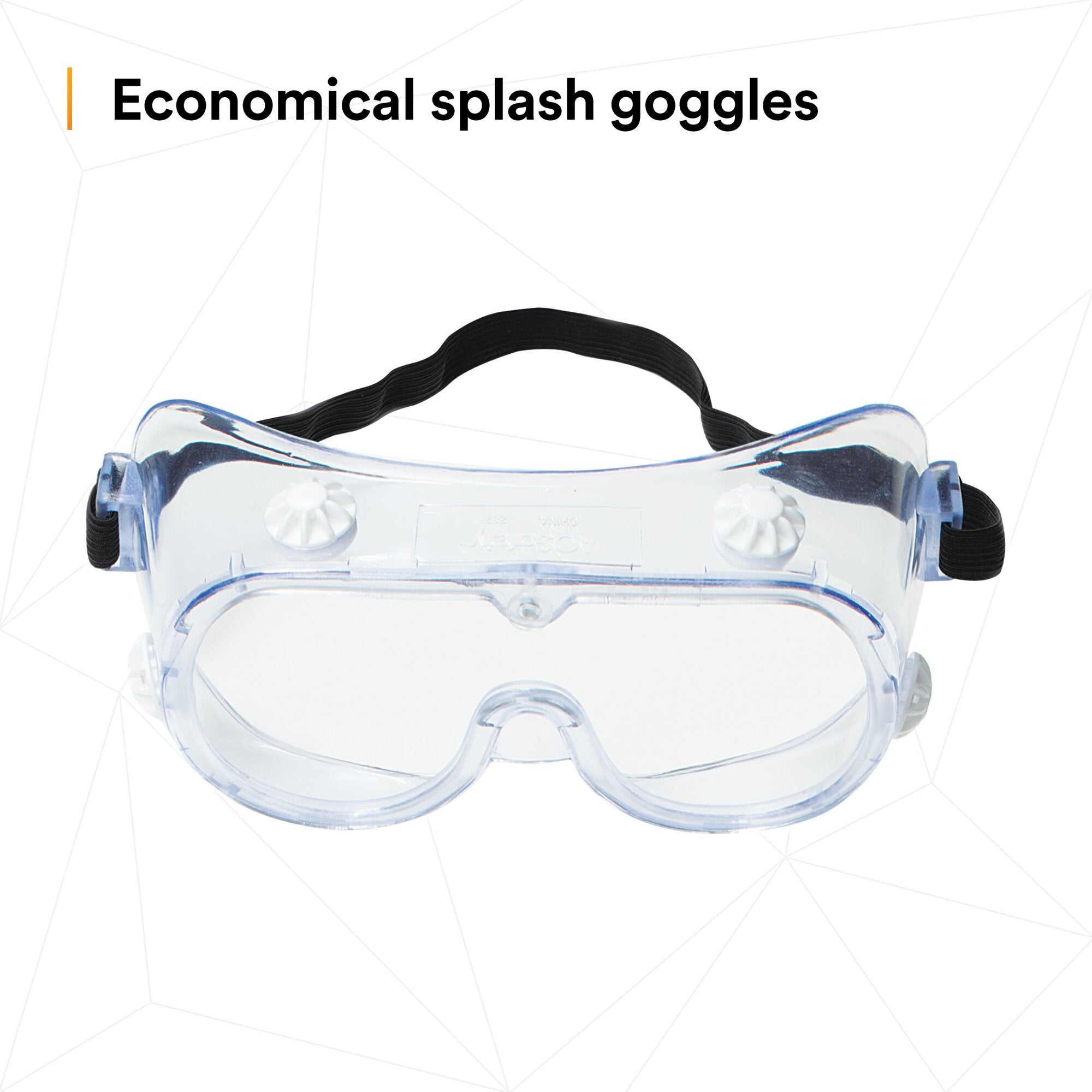 3M 334 Splash Safety Goggles - Anti-Fog, Clear Lens (10-Pack) - Perfect for Lab Work, Construction & Chemical Handling