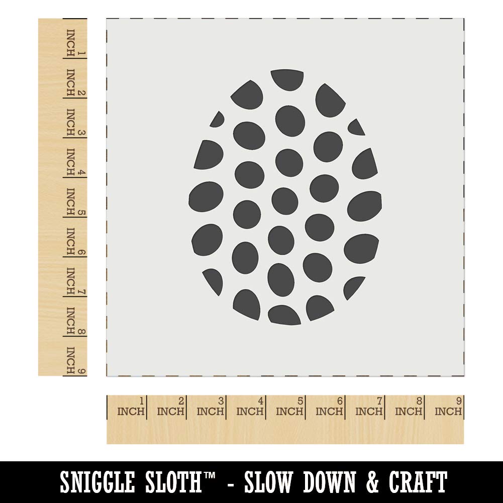 Polka Dot Easter Egg Wall Cookie DIY Craft Reusable Stencil - 9.0 Inch - Perfect for Easter Decorations, Baking, and Holiday Crafts