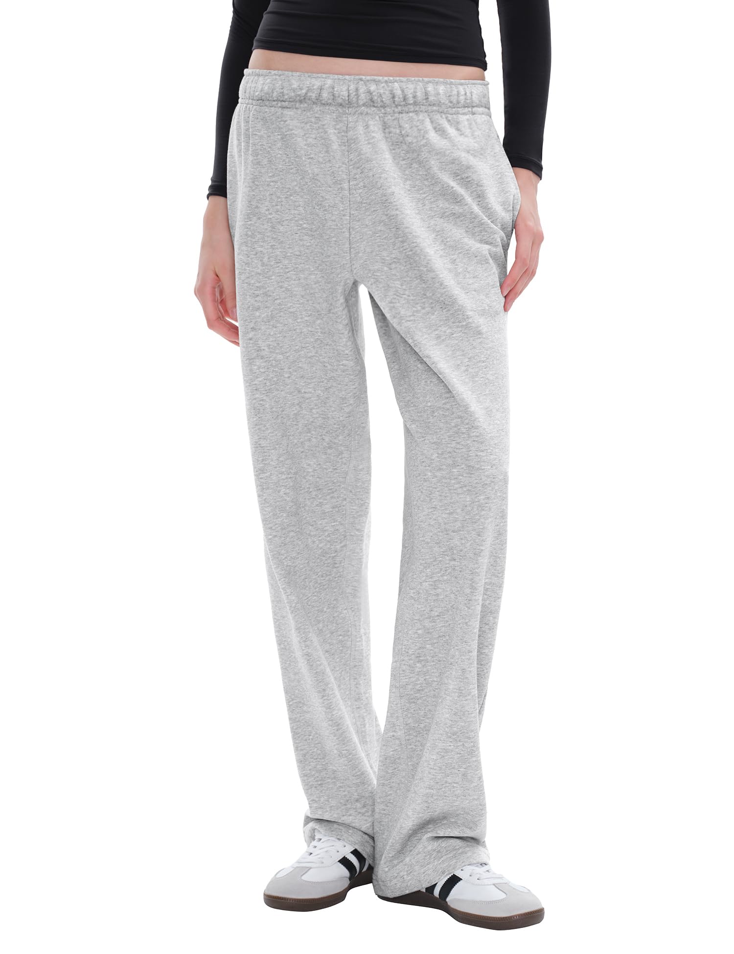 PUMIEY Women's High Waisted Wide Leg Sweatpants - Soft Lounge Pants with Straight Baggy Fit for Yoga, Running & Casual Wear | Airy Collection Comfortable Athletic Pants