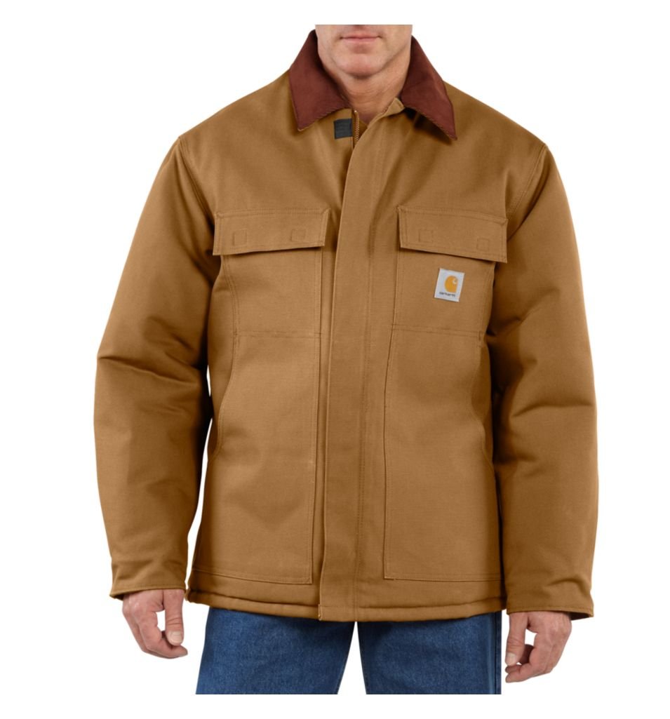 Carhartt Men's Loose Fit Insulated Duck Jacket - Heavy Duty Winter Work Coat for Construction & Outdoor Activities