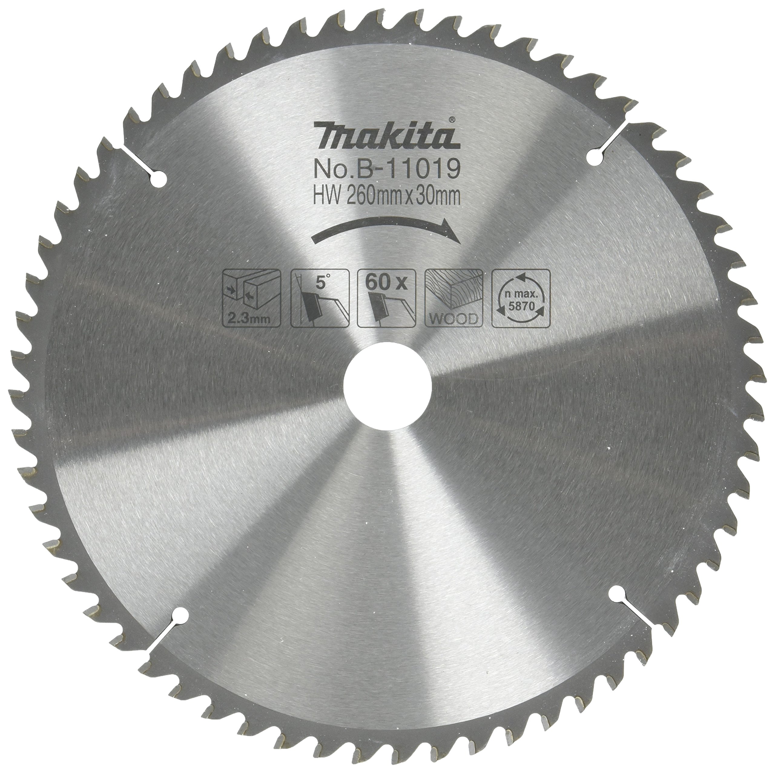 B-11019 HM-Saw Blade Korean 10.24in x 30mm 60 Teeth - Premium High-Speed Steel Cutting Tool for Woodworking, Metal & Plastic Cutting Projects