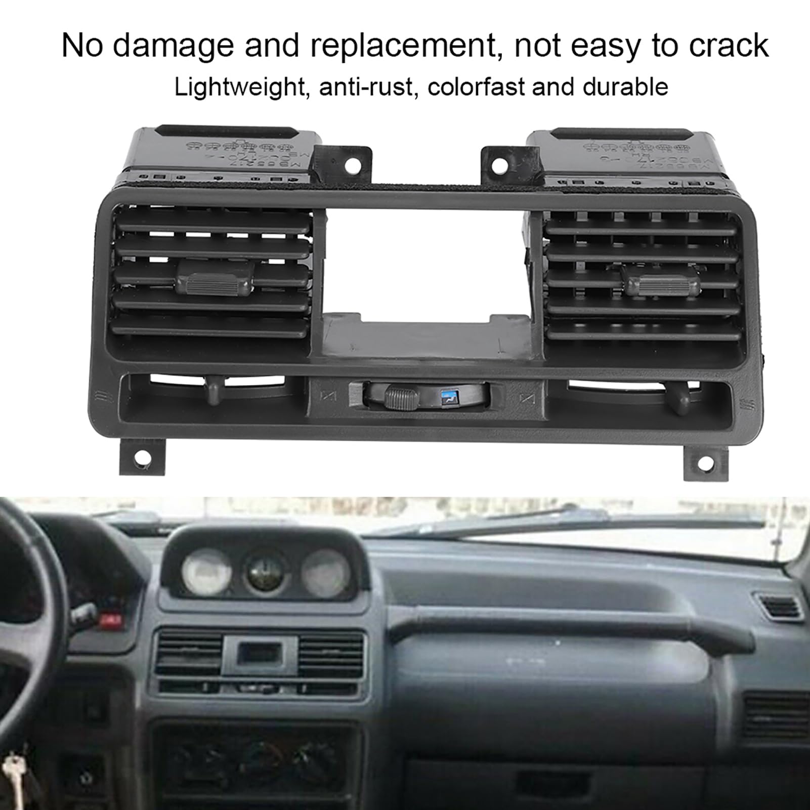 Aramox MR308038 ABS Instrument Panel Dashboard Air Vent Grill for Mitsubishi Pajero Montero Shogun V31 V32 V33 - Black Replacement AC Outlet Vent Housing | Perfect for Car Interior Upgrade & Climate Control System Repair