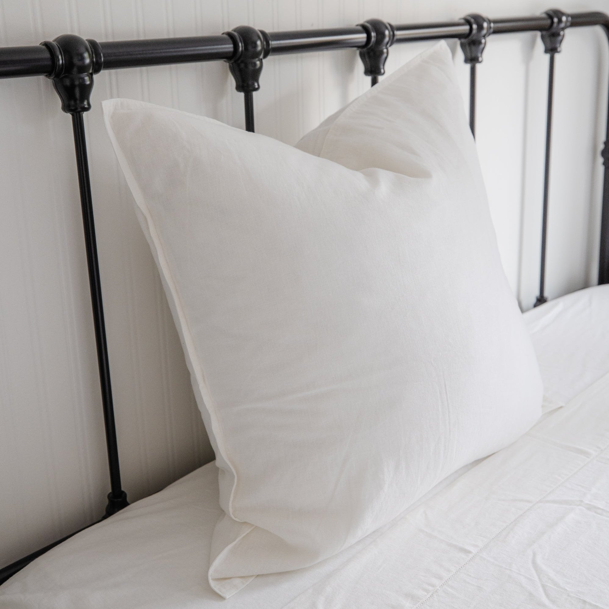 Premium Linen Cotton Blend Euro Sham Pillowcase - Soft & Breathable Bedding for Luxury Comfort - Perfect for Master Bedroom, Guest Room, and Home Decor