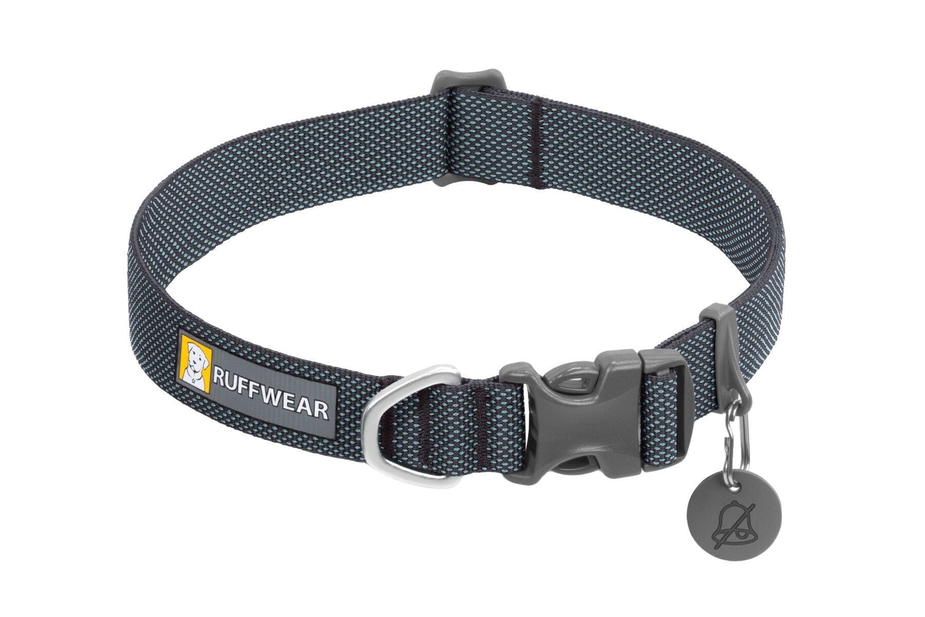 Ruffwear Hi & Light® Ultralight Dog Collar in Basalt Gray - Adjustable Reflective Pet Collar for Hiking, Camping & Night Walks