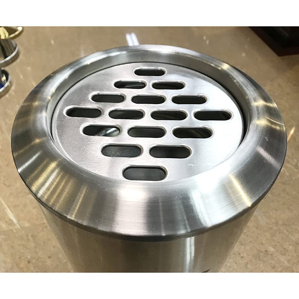 Outdoor Standing Ashtray - Heavy Duty Metal Floor Ashtray for Patio, Cigarette Butt Receptacle with Lid - Perfect for Commercial Use, Smoking Areas, and Backyard Gatherings