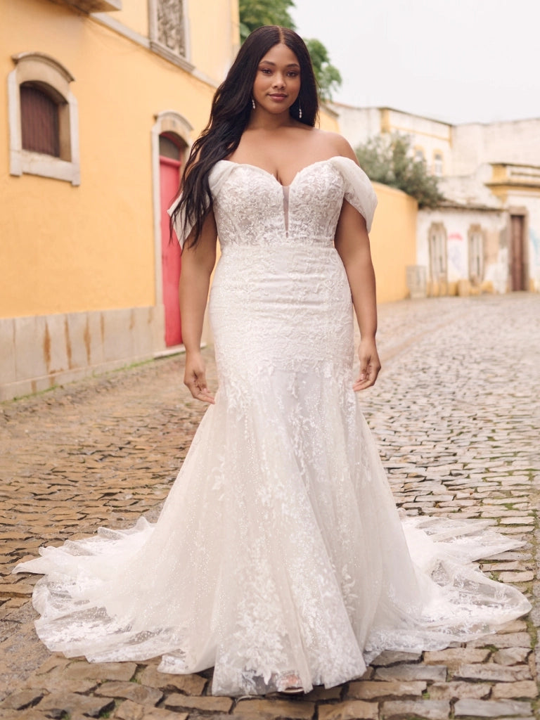 Hailey by Maggie Sottero Wedding Dress - Elegant Lace A-Line Gown for Brides | Perfect for Church, Beach & Outdoor Ceremonies