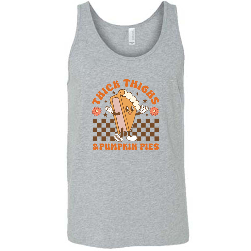 Thick Thighs & Pumpkin Pies Unisex T-Shirt - Funny Fall Graphic Tee for Women & Men - Perfect for Thanksgiving, Autumn Outfits and Seasonal Parties