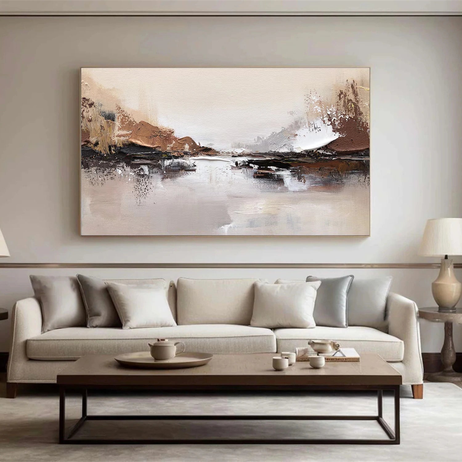 Abstract Painting #AB 461 - Modern Wall Art for Home & Office Decor | Unique Canvas Artwork for Living Room, Bedroom & Workspace