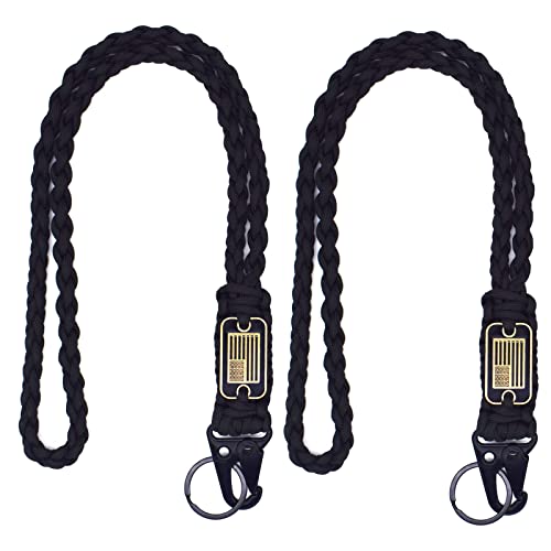 2 Pcs Black Lanyard